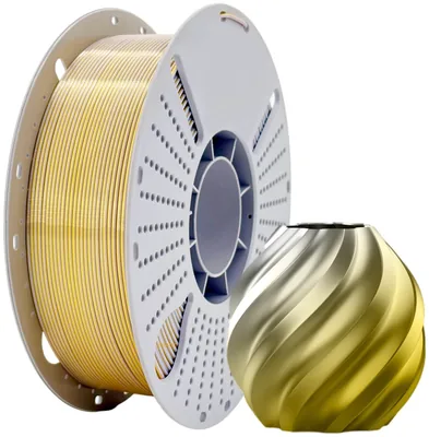 Creat3D PLA Silk 1.75 мм 1 кг золотисто-серебристый