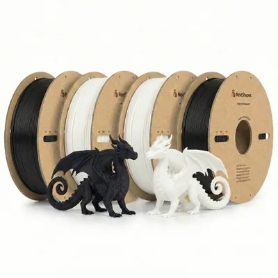 NextShapes PLA 1.75 мм 4 кг белый-черный