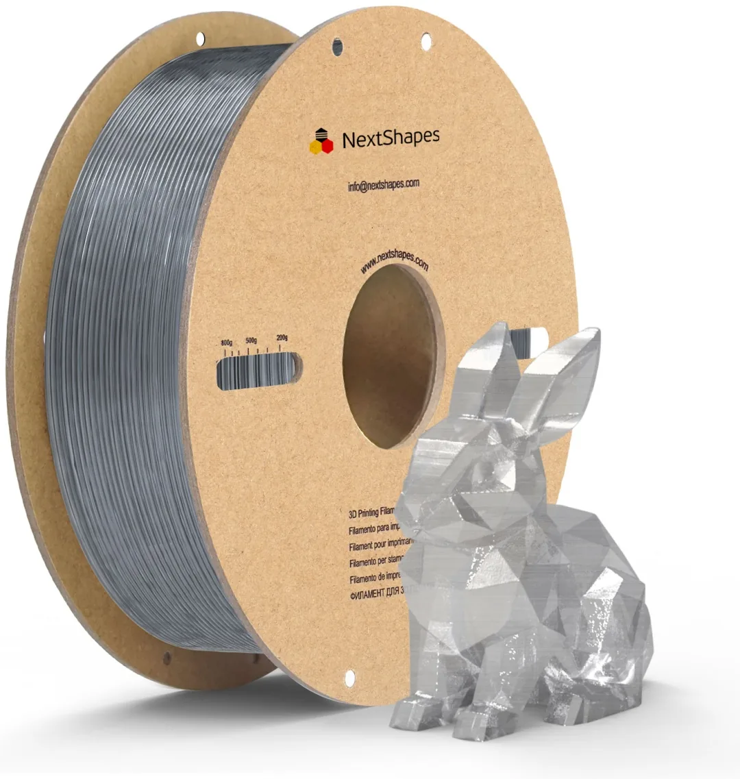 NextShapes PETG-HF 1.75 мм 1 кг прозрачный